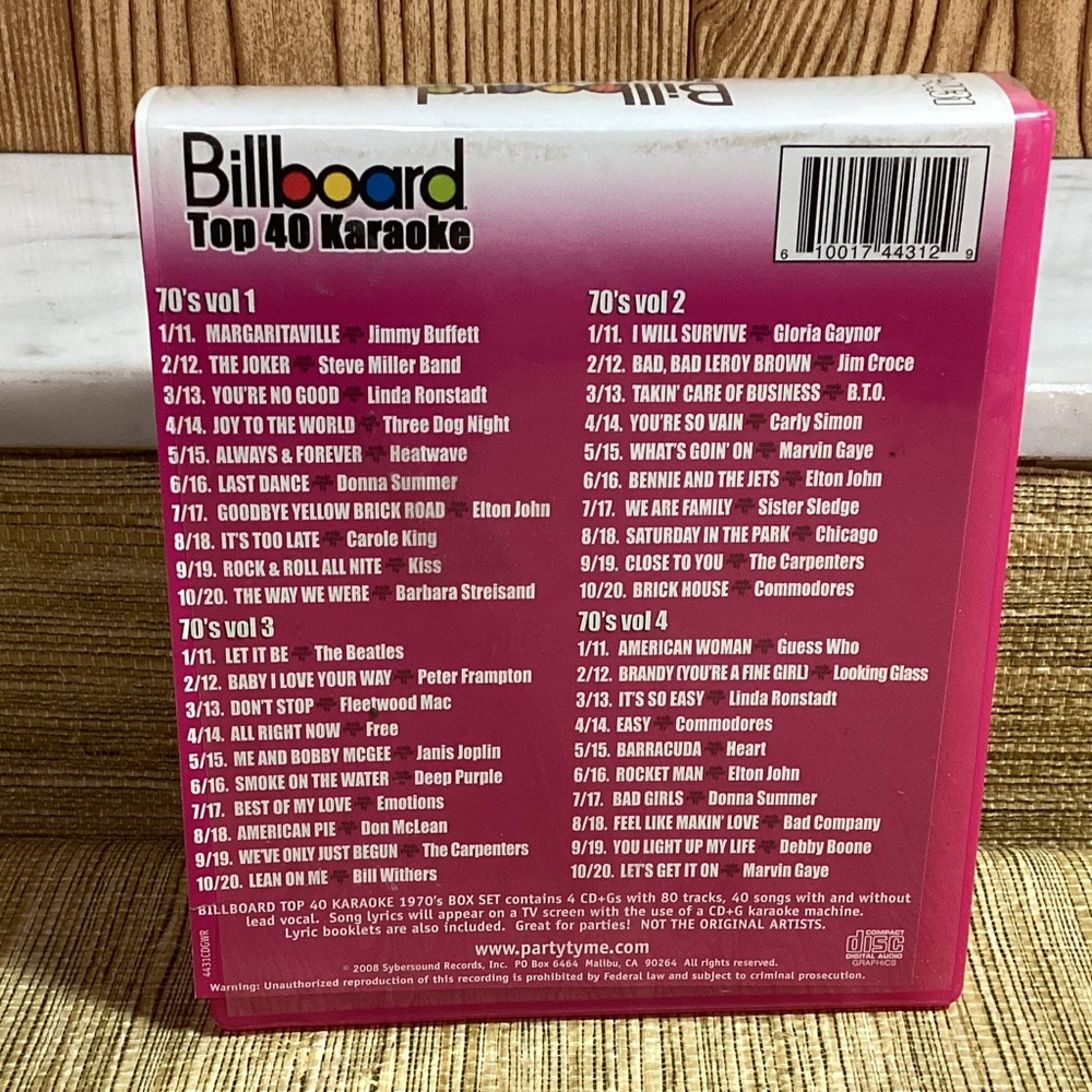 Billboard Top 40 Karaoke 1970's Box Set - Lyric Books included - Picture 2 of 3